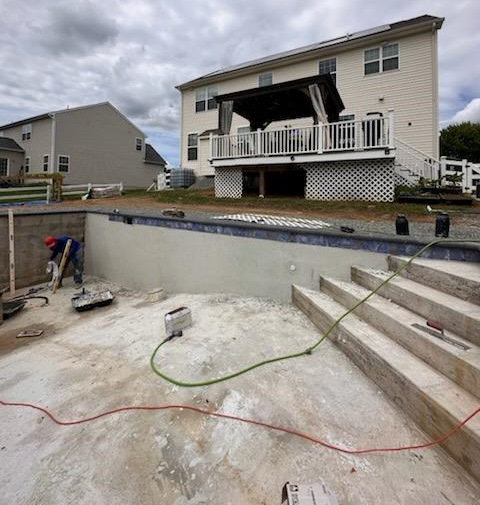 Concrete pool renovation